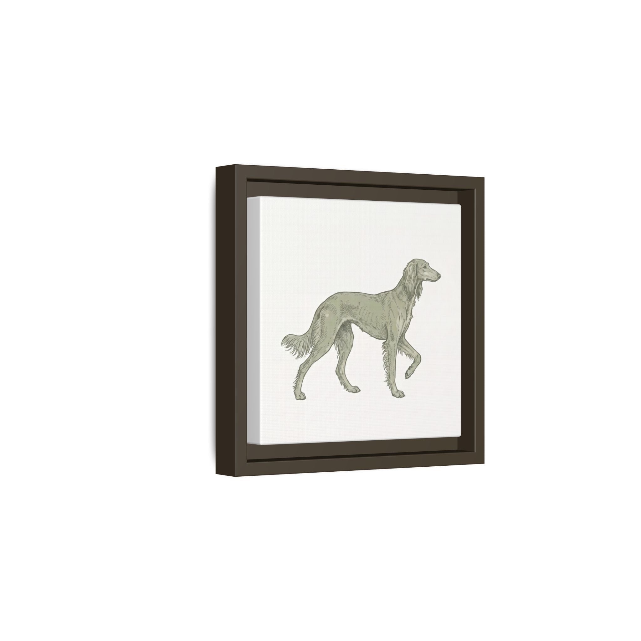 The Saluki Canvas — Framed Hound Print
