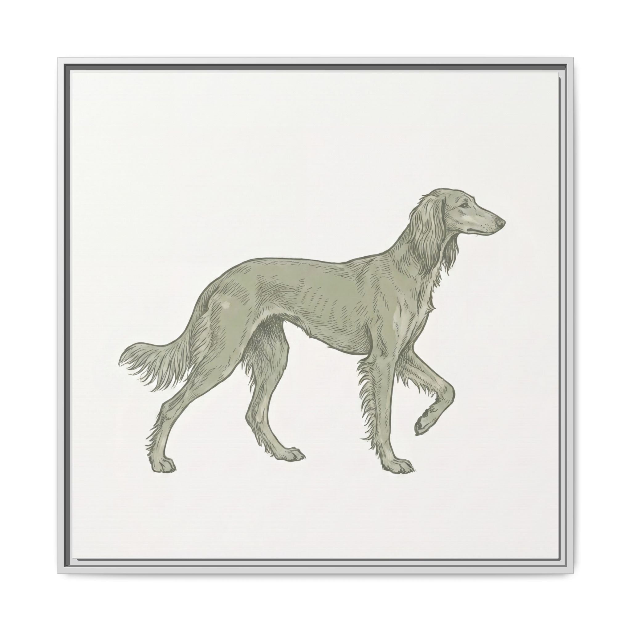 The Saluki Canvas — Framed Hound Print — view 12