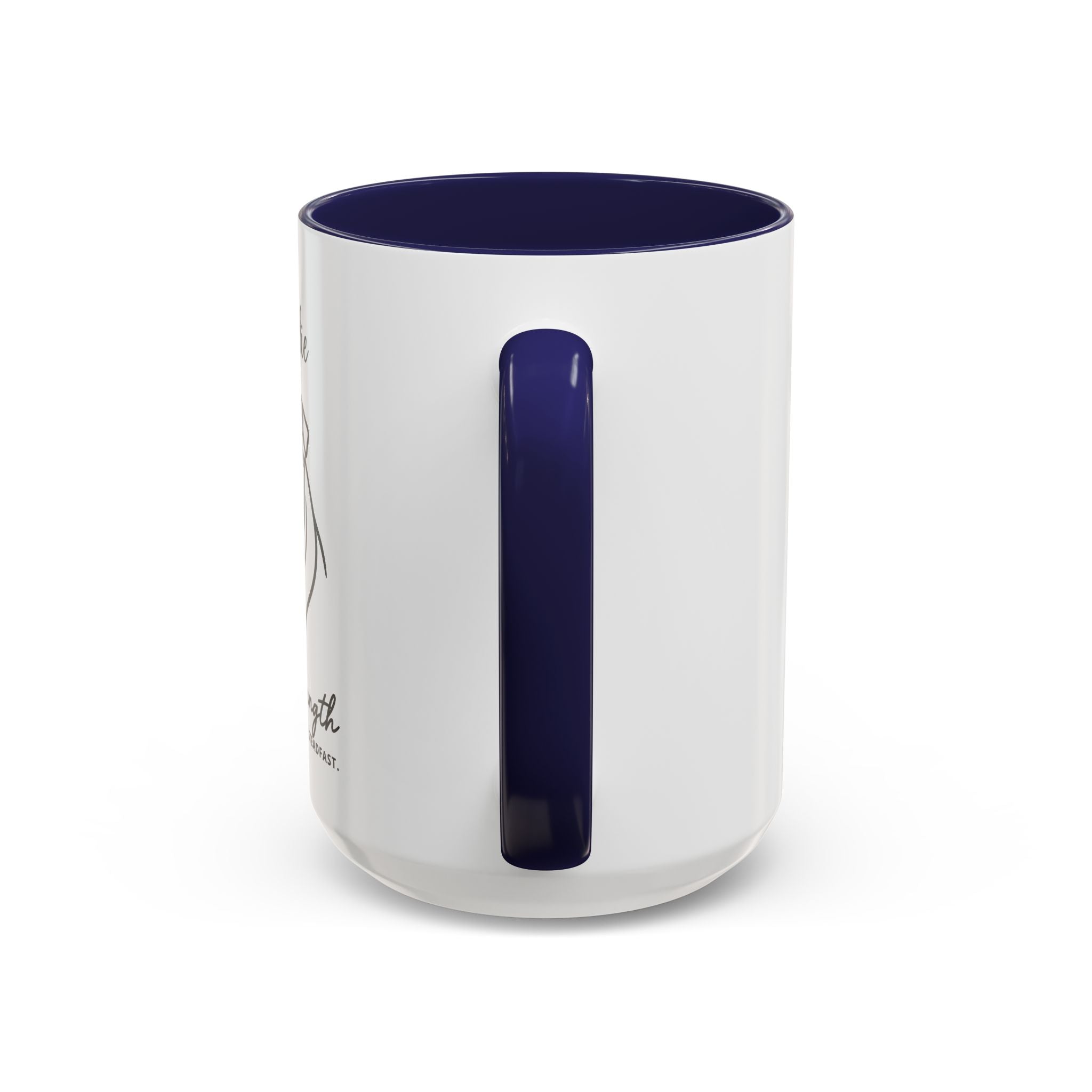 Custom Name Bulldog Portrait Illustration Accent Coffee Mug (11, 15oz) - Stoic Strength - Tenacious, Kind, Steadfast — view 35