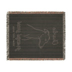 Custom Name Greyhound Minimalistic Line Art Woven Blanket — "Graceful Speed - Elegant, Swift, Gentle" Striped Dog Throw — view 8