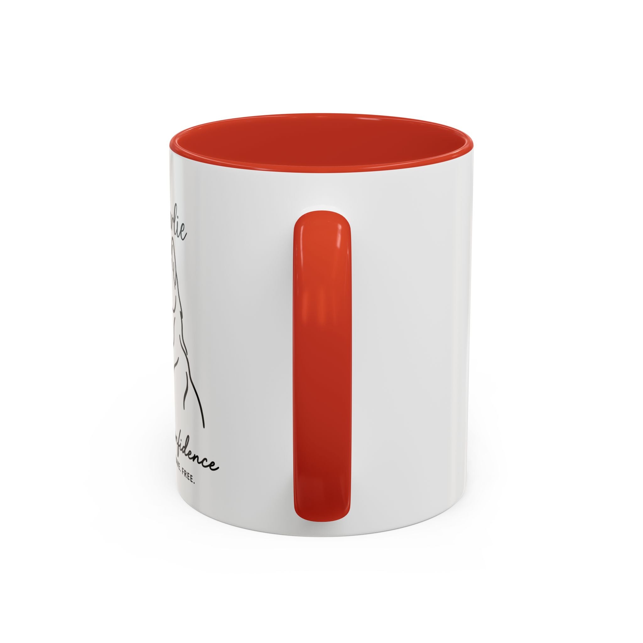 Custom Name Husky Portrait Illustration Accent Coffee Mug (11, 15oz) - Quiet Confidence - Loyal, brave, free — view 29