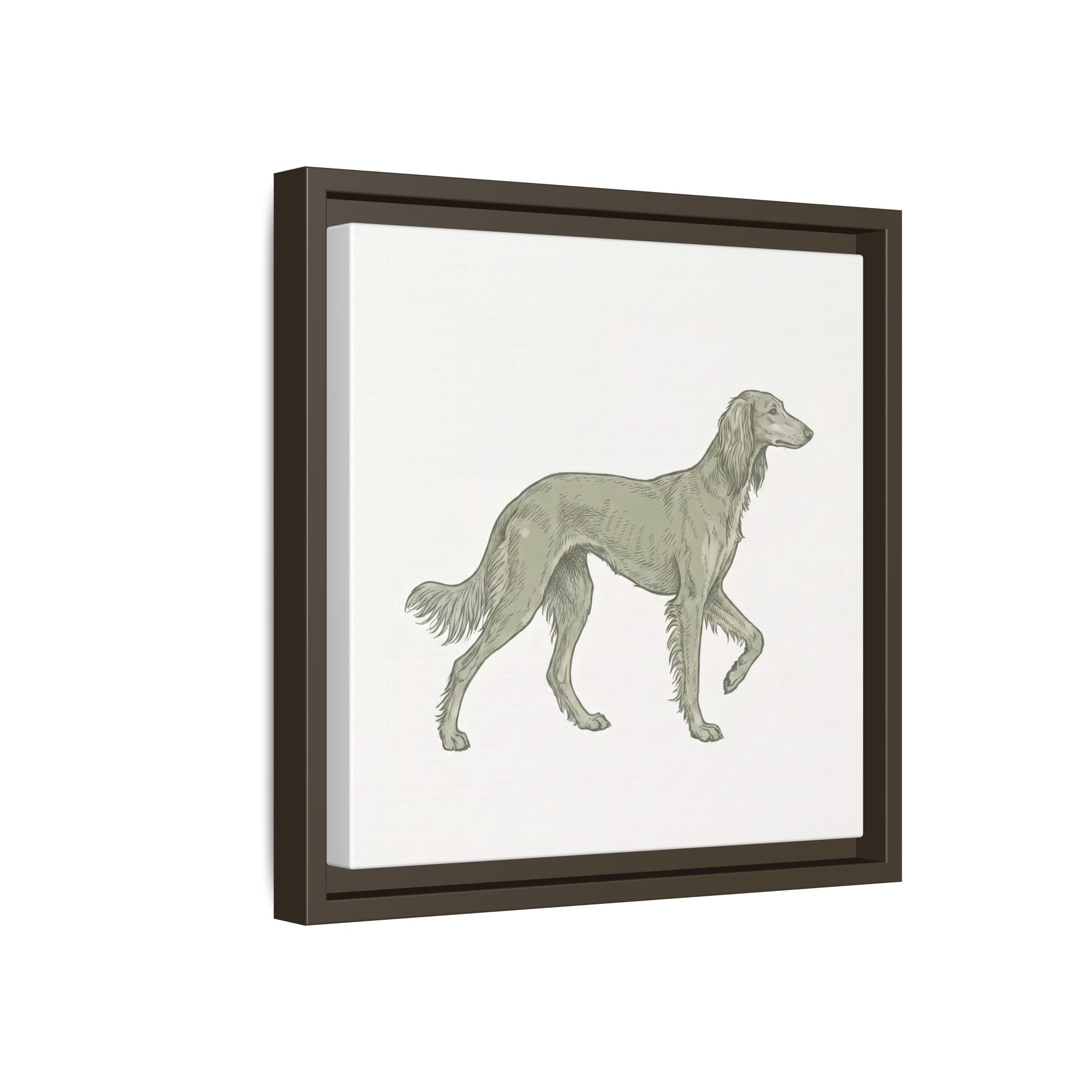The Saluki Canvas — Framed Hound Print