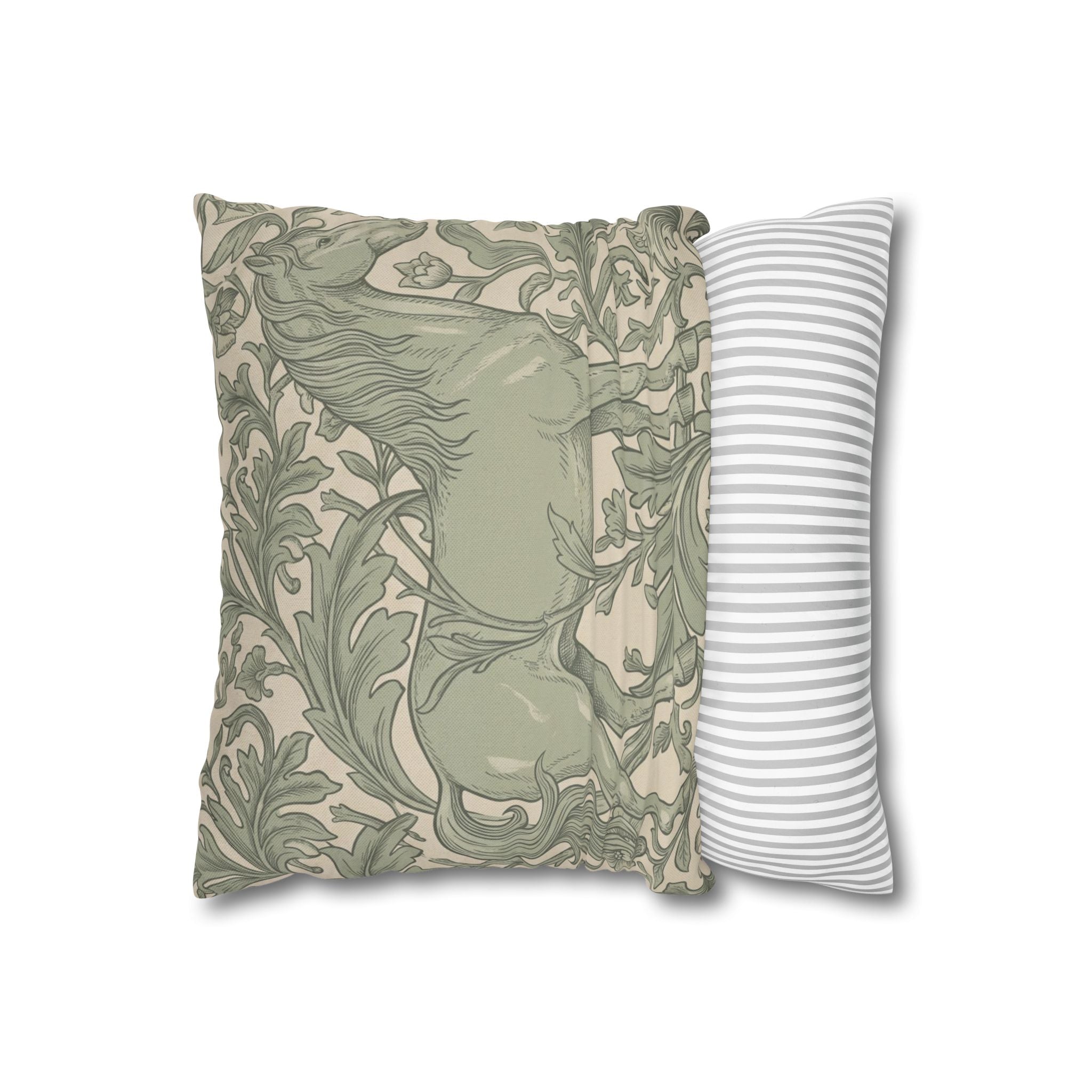 The Hidden Equestrian Pillowcase — Sage Botanical — view 8