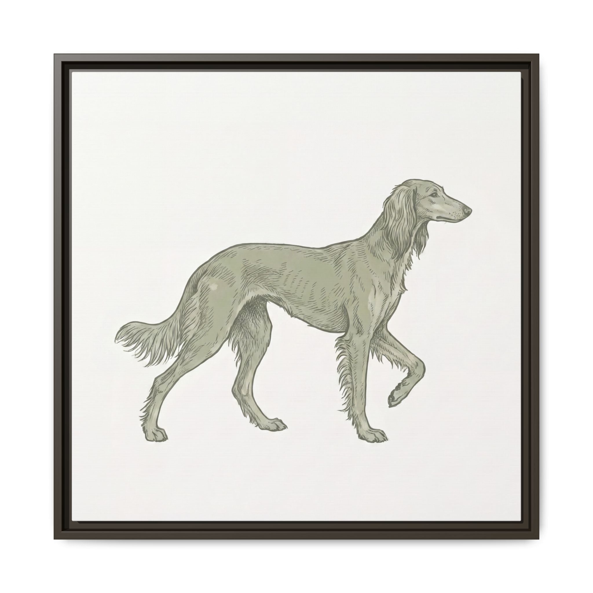 The Saluki Canvas — Framed Hound Print — view 4