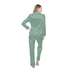Sage Green Custom Name Lounge Set | Earthy Botanical Dog Mom Pajamas | Soft Personalized Pet Parent Sleepwear — view 4