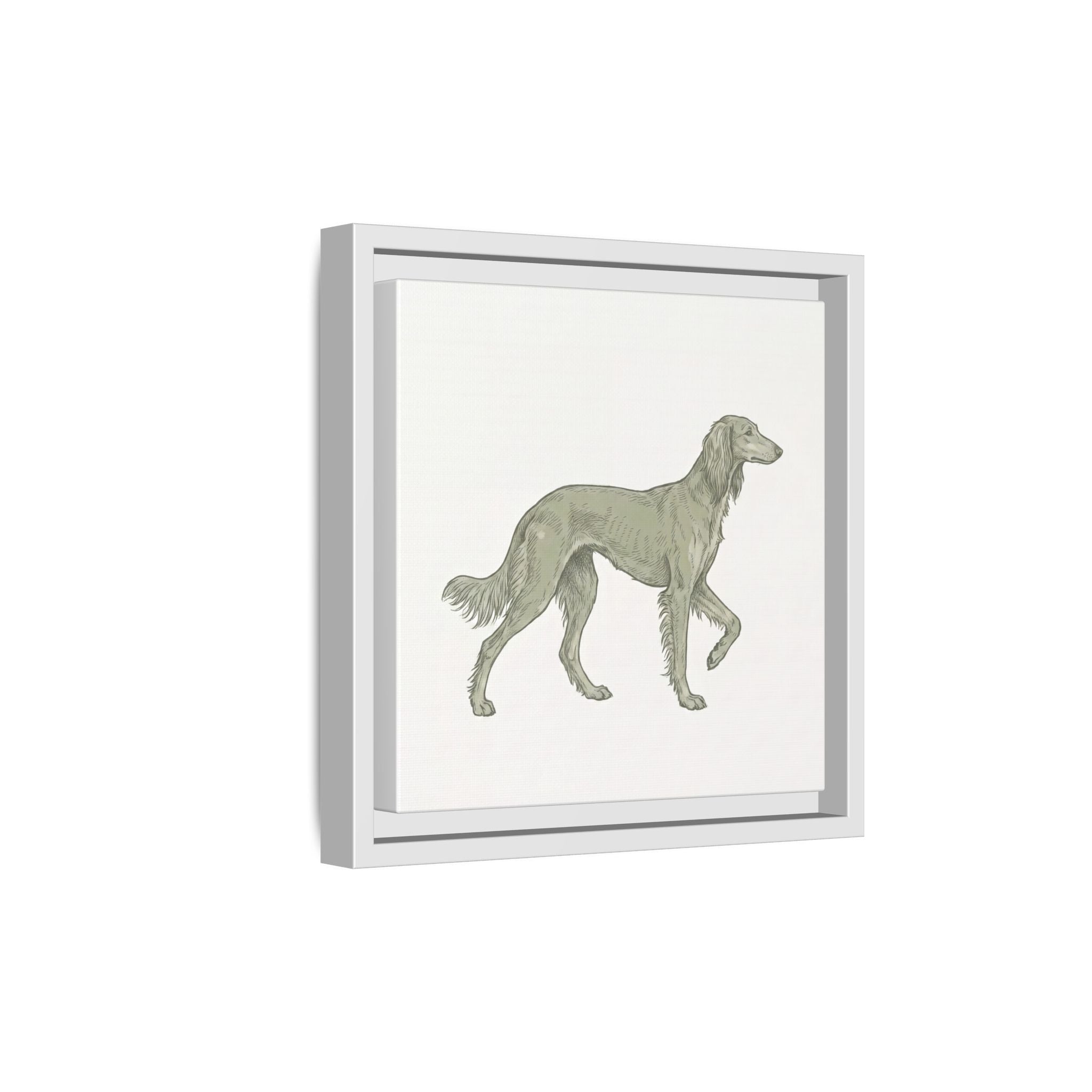 The Saluki Canvas — Framed Hound Print