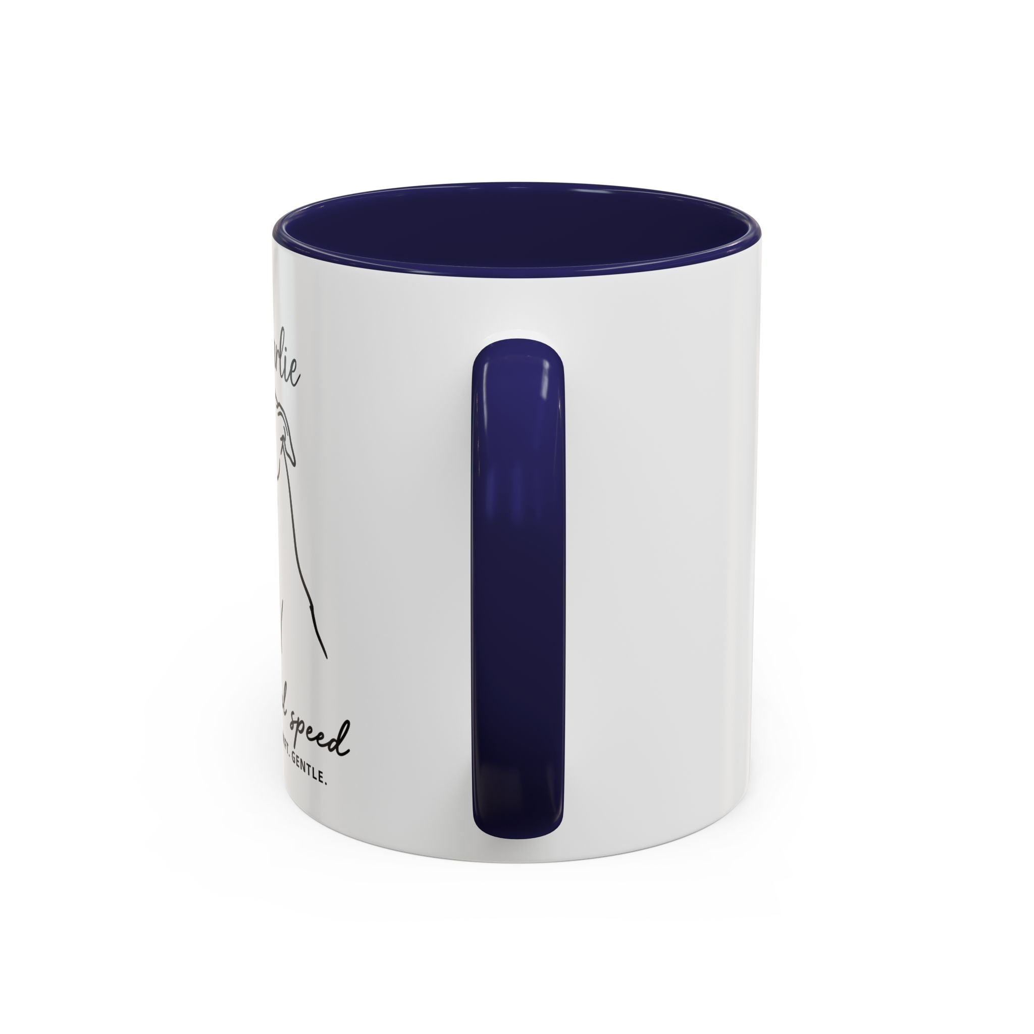 Custom Name Greyhound Portrait Illustration Accent Coffee Mug (11, 15oz) - Graceful Speed - Elegant, Swift, Gentle — view 23