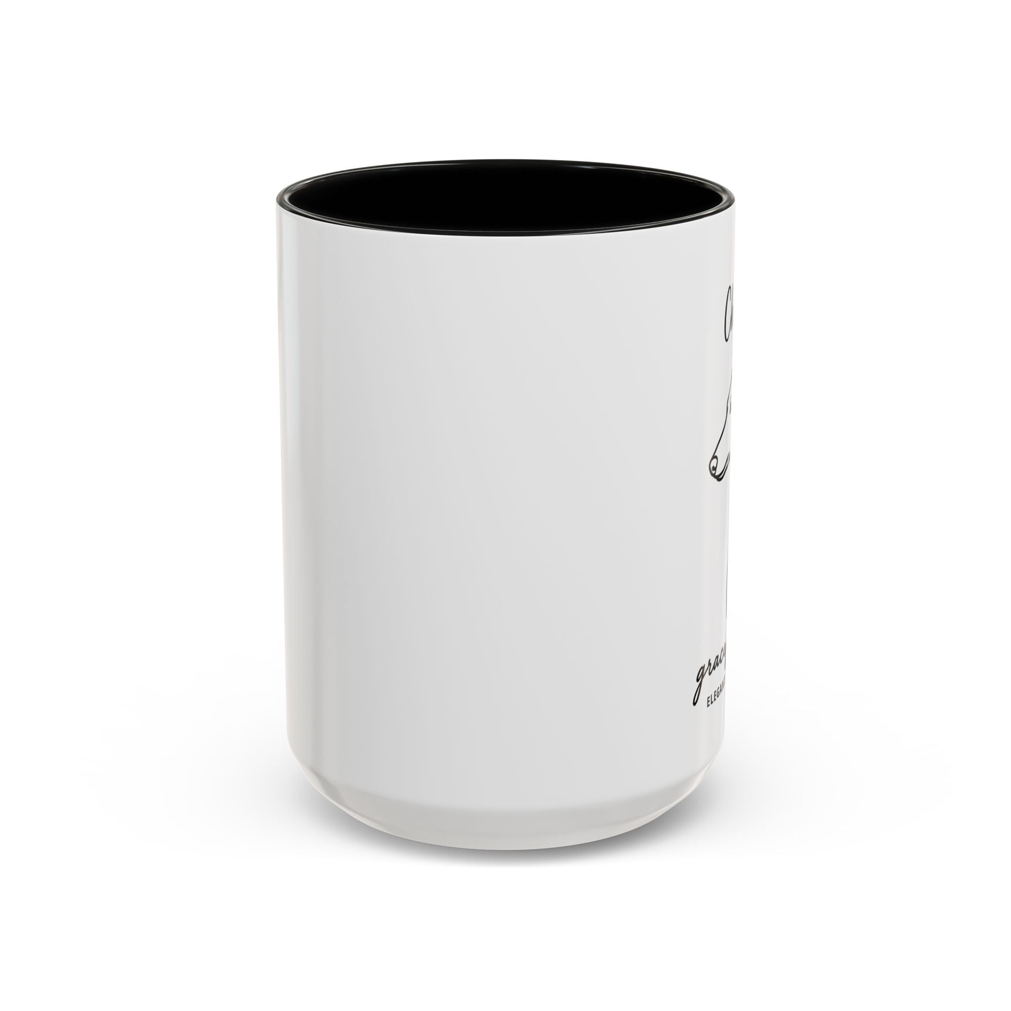 Custom Name Greyhound Portrait Illustration Accent Coffee Mug (11, 15oz) - Graceful Speed - Elegant, Swift, Gentle — view 5
