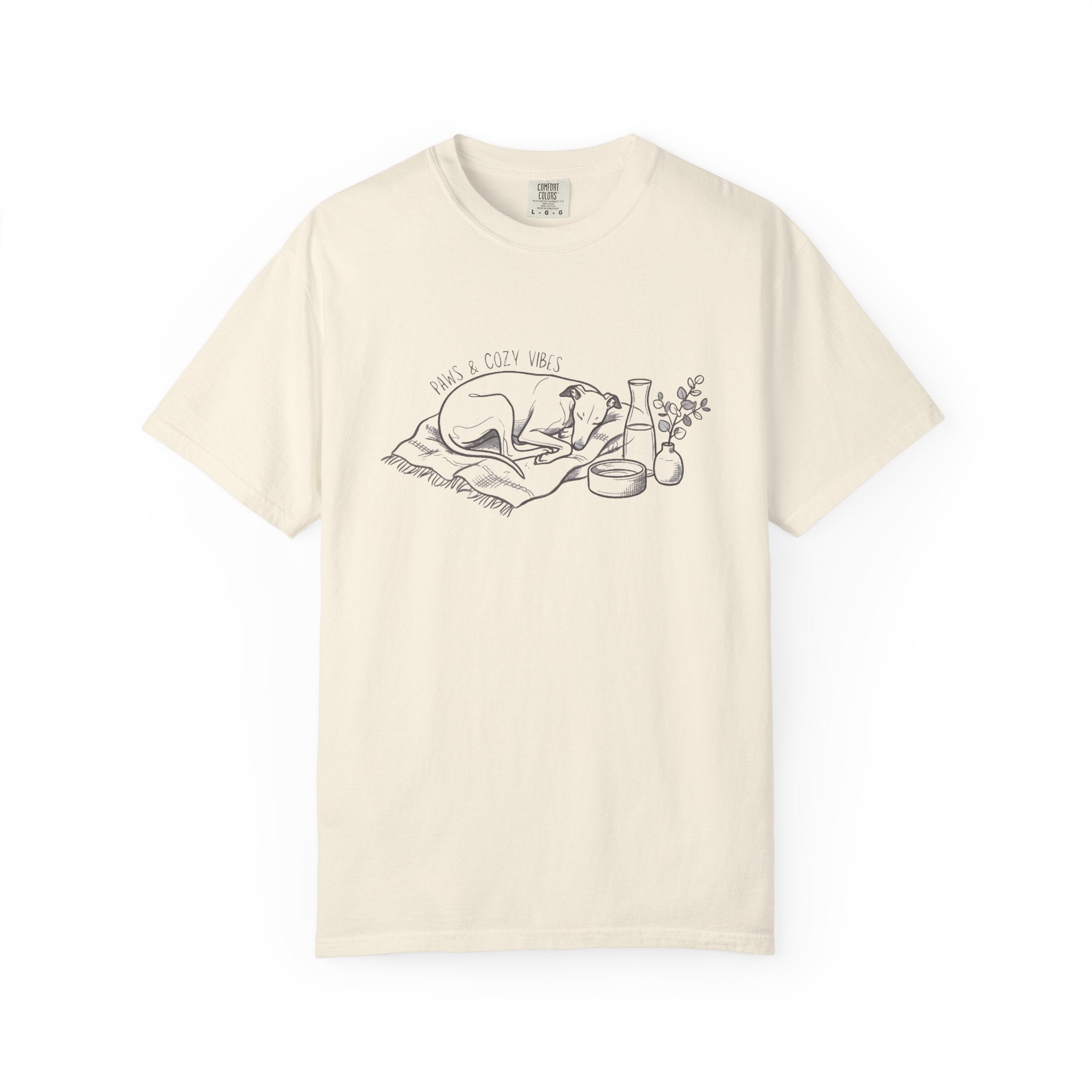 Cozy Dog Nap Illustration “Paws & Cozy Vibes” — view 2