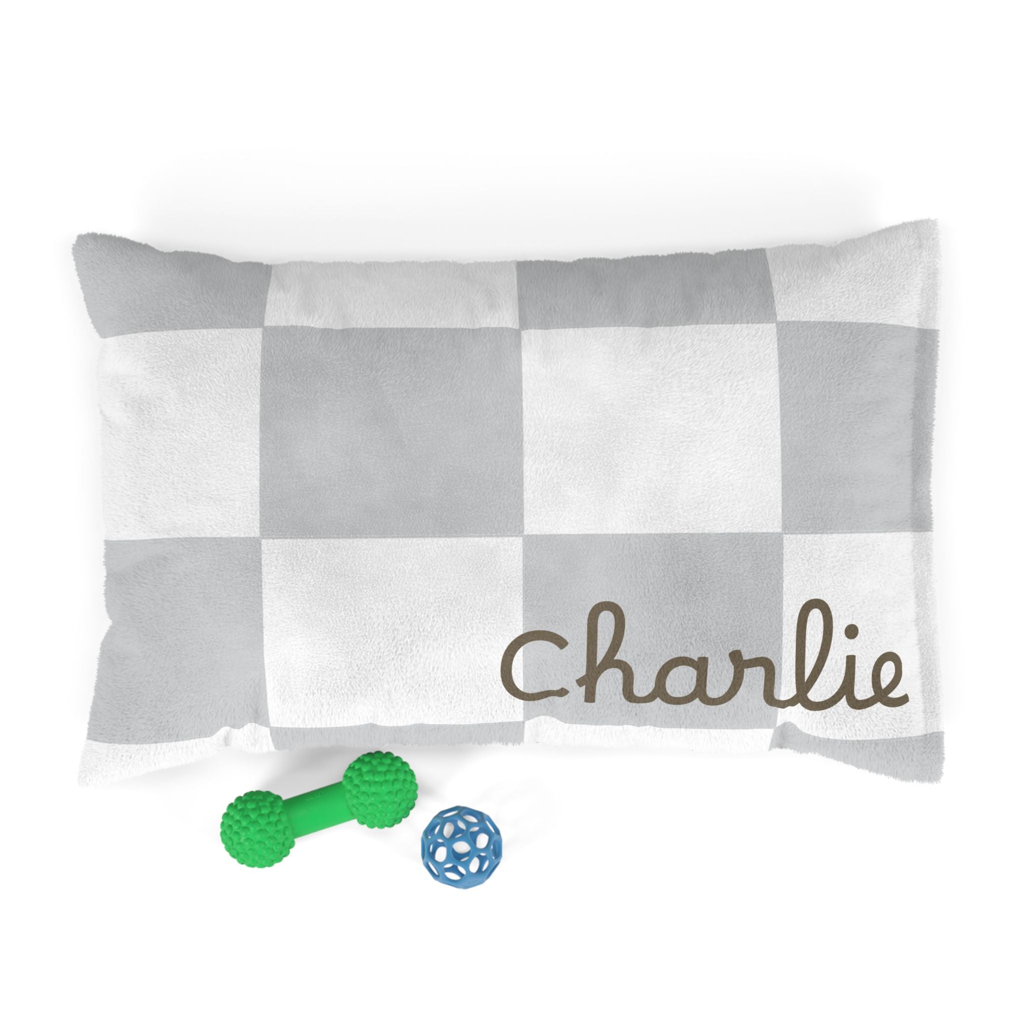 Personalized Pet Bed — Buffalo Check — view 2