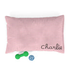 Personalized Pet Bed — Blush Plaid — view 2