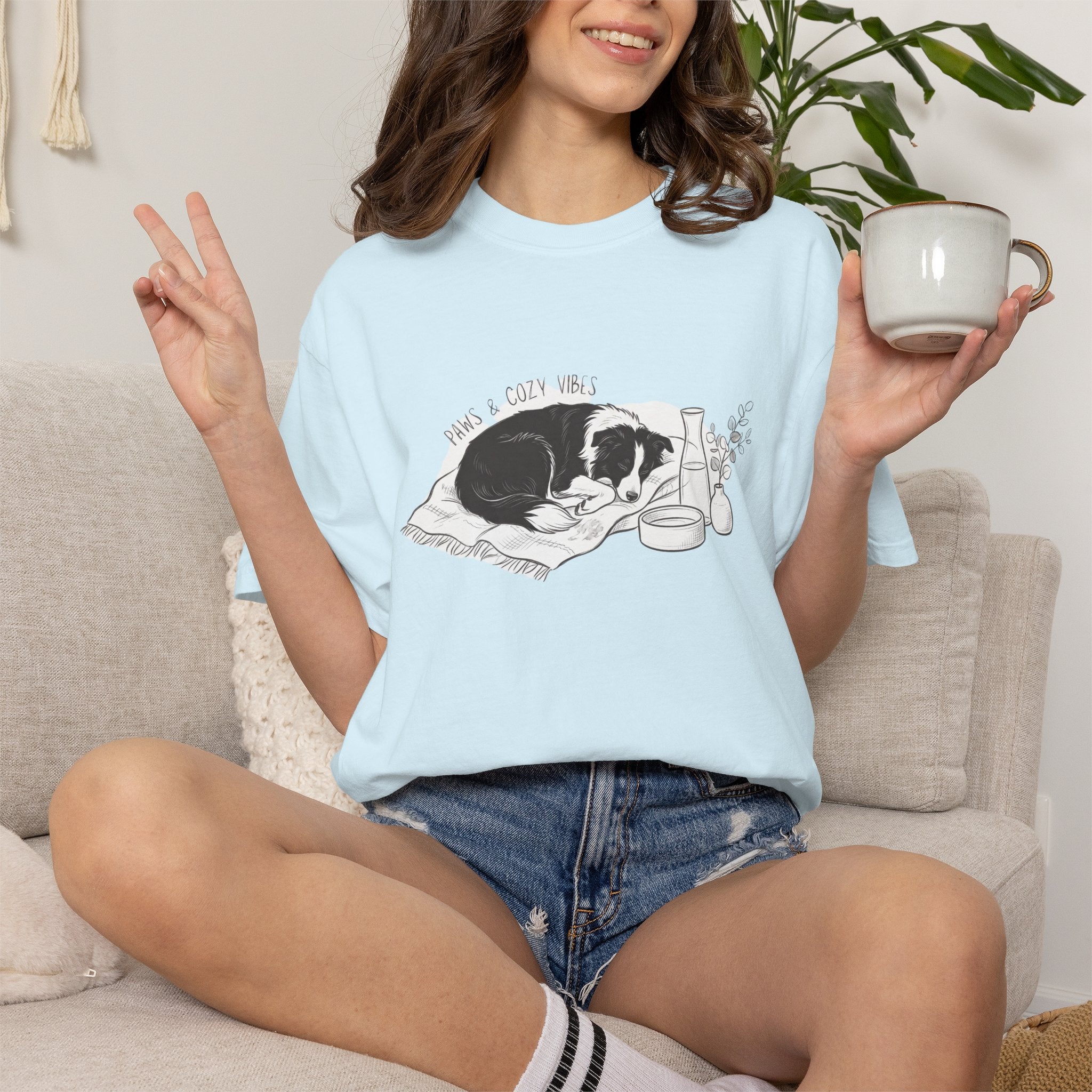 Cozy Dog Nap Illustration “Paws & Cozy Vibes” - Border Collie — view 19