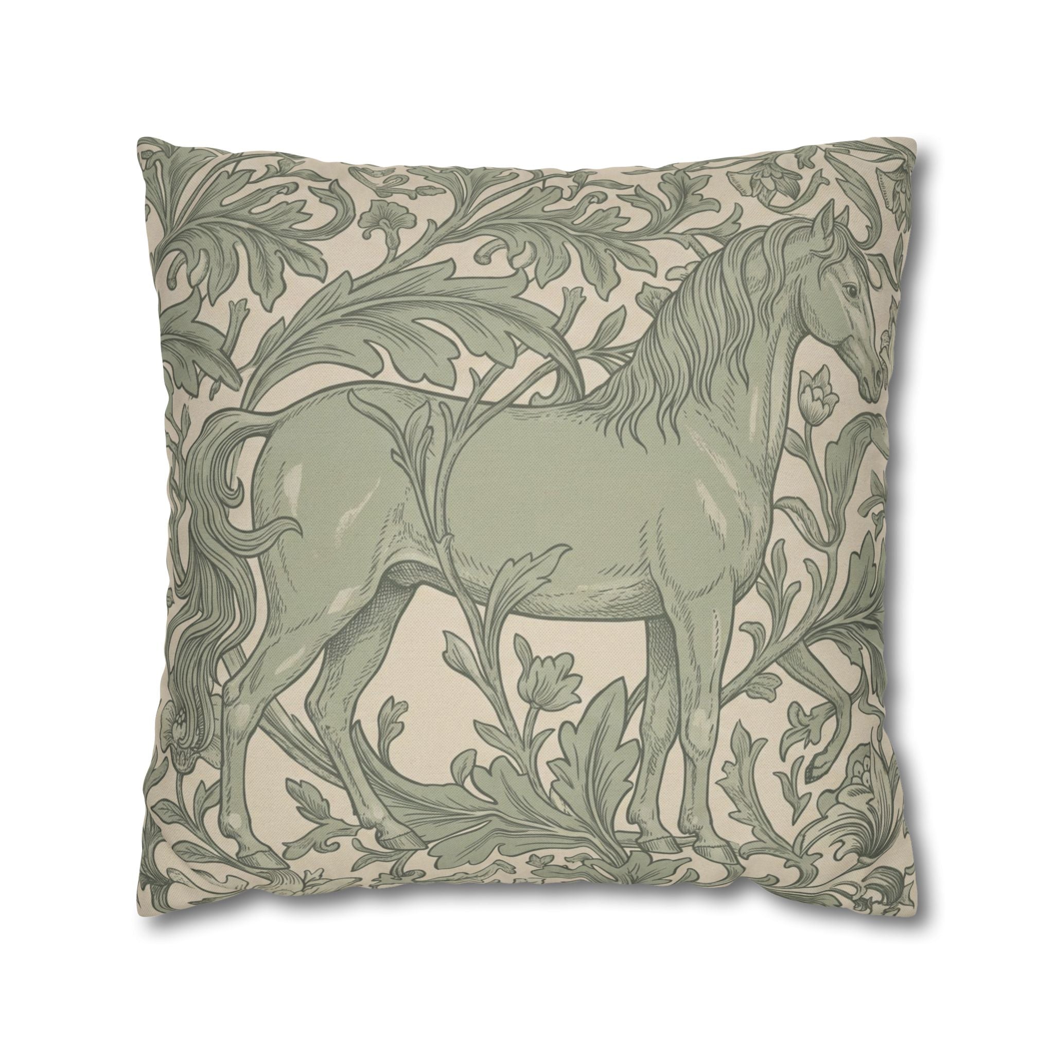 The Hidden Equestrian Pillowcase — Sage Botanical — view 7