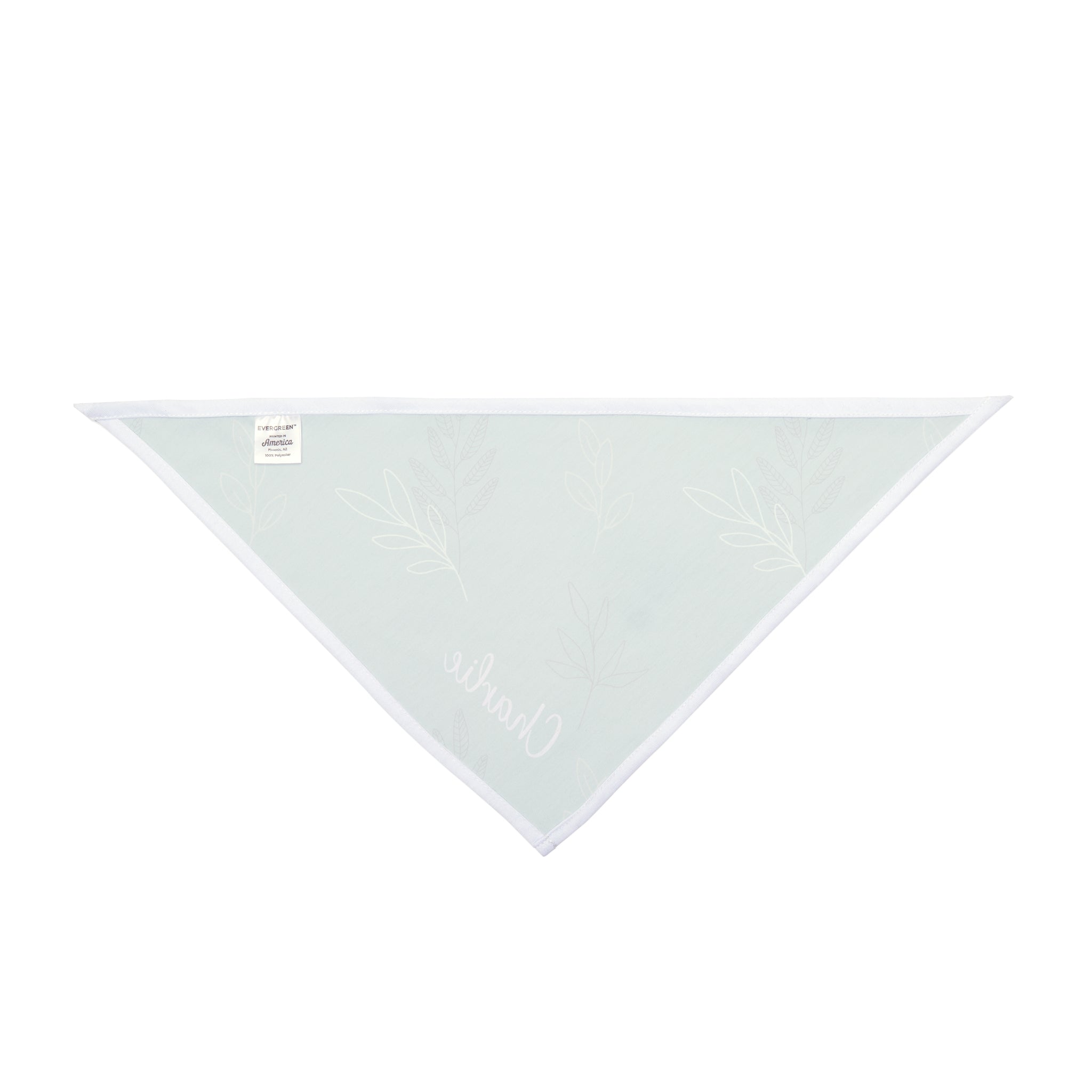 The Olive Branch Custom Name Sage Green Pet Bandana | Earthy Botanical Olive Branch Scarf | Quiet Luxury Neutral Dog Accessories — view 3