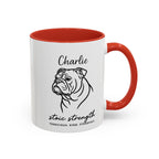 Custom Name Bulldog Portrait Illustration Accent Coffee Mug (11, 15oz) - Stoic Strength - Tenacious, Kind, Steadfast — view 27