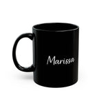 The Floral Poodle Mug — Custom Name, Black Ceramic — view 3
