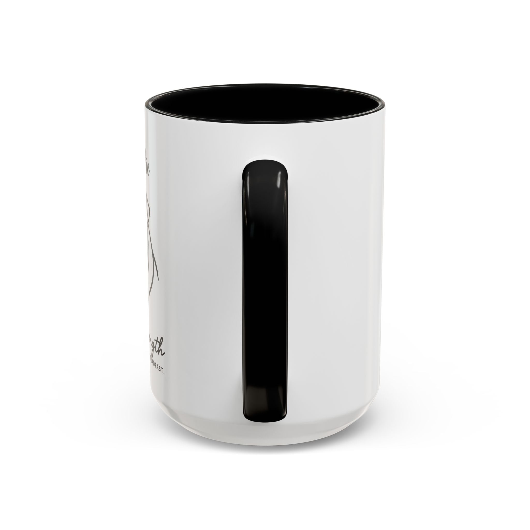 Custom Name Bulldog Portrait Illustration Accent Coffee Mug (11, 15oz) - Stoic Strength - Tenacious, Kind, Steadfast — view 32