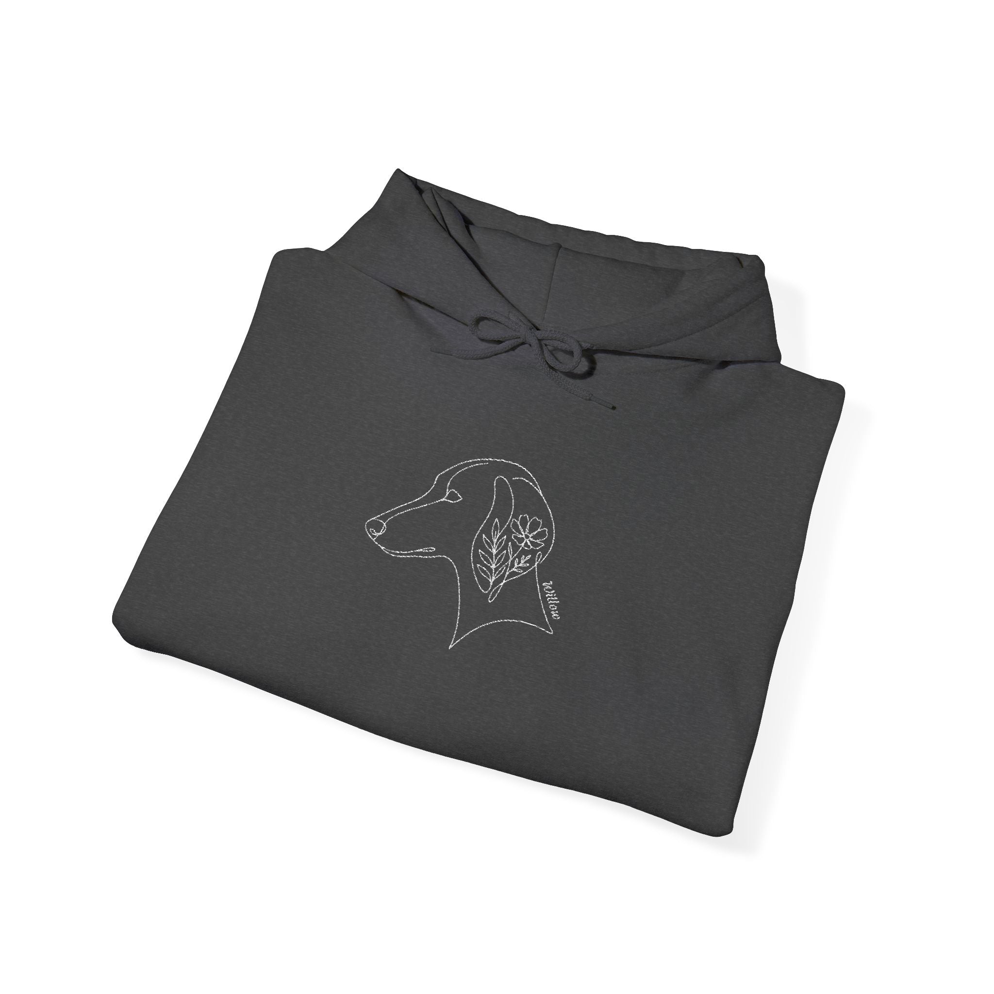 The Botanical Hound Hoodie — Line-Art Silhouette — view 36