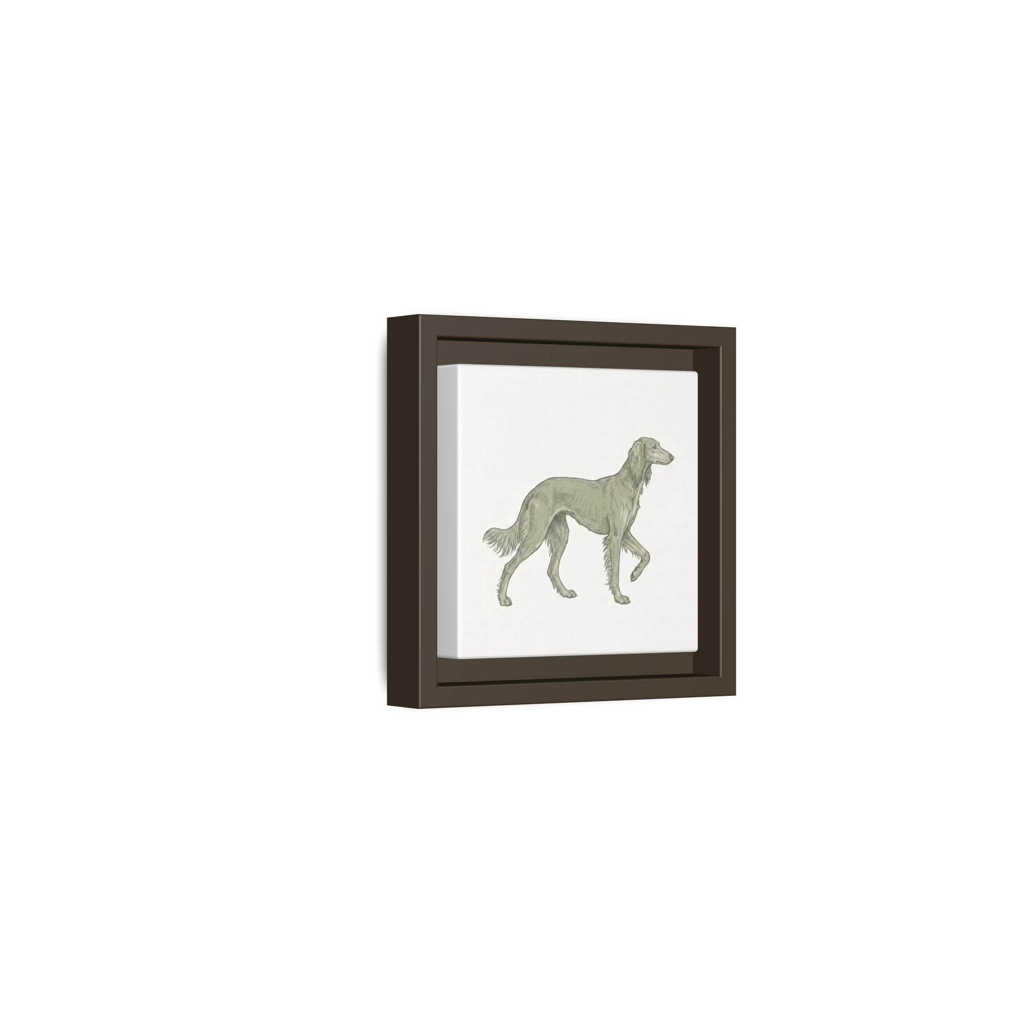 The Saluki Canvas — Framed Hound Print