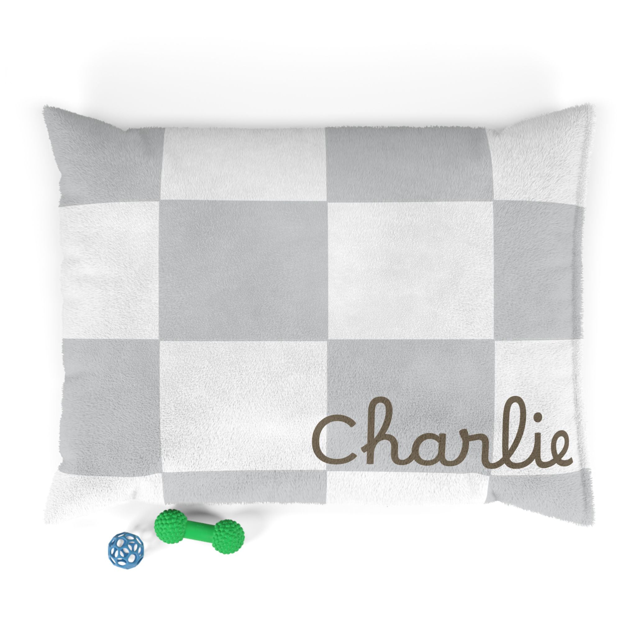 Personalized Pet Bed — Buffalo Check — view 3