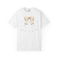 Custom Name Dog Mom T-Shirt | Neutral Ribbon Bow & Floral Graphic Tee | Matching Pet & Owner Quiet Luxury Apparel — Aspen Paws