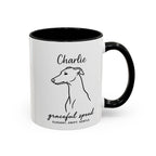 Custom Name Greyhound Portrait Illustration Accent Coffee Mug (11, 15oz) - Graceful Speed - Elegant, Swift, Gentle — view 18