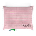 Personalized Pet Bed — Blush Plaid — Aspen Paws
