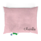 Personalized Pet Bed — Blush Plaid — Aspen Paws