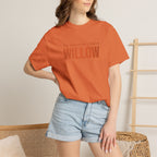 "My favorite Child" Custom Pet Name Tonal T-Shirt — Vintage Orange Graphic Tee — view 3