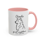 Custom Name Husky Portrait Illustration Accent Coffee Mug (11, 15oz) - Quiet Confidence - Loyal, brave, free — view 24