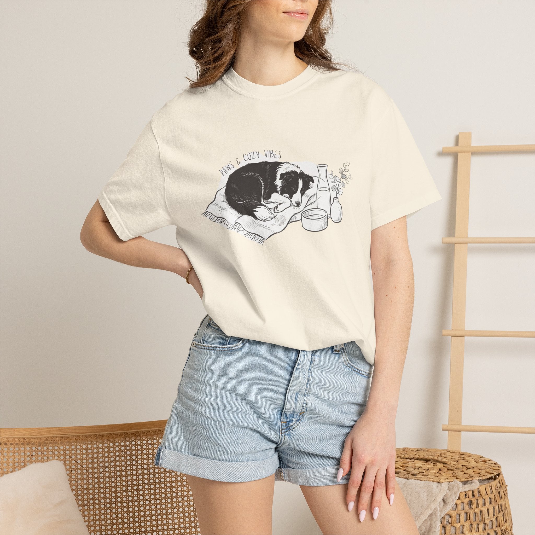 Cozy Dog Nap Illustration “Paws & Cozy Vibes” - Border Collie — view 12