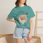 Snuggle & Be Still Tee — Cozy Dog Lounge Graphic T-Shirt — view 18