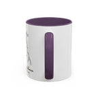 Custom Name Husky Portrait Illustration Accent Coffee Mug (11, 15oz) - Quiet Confidence - Loyal, brave, free
