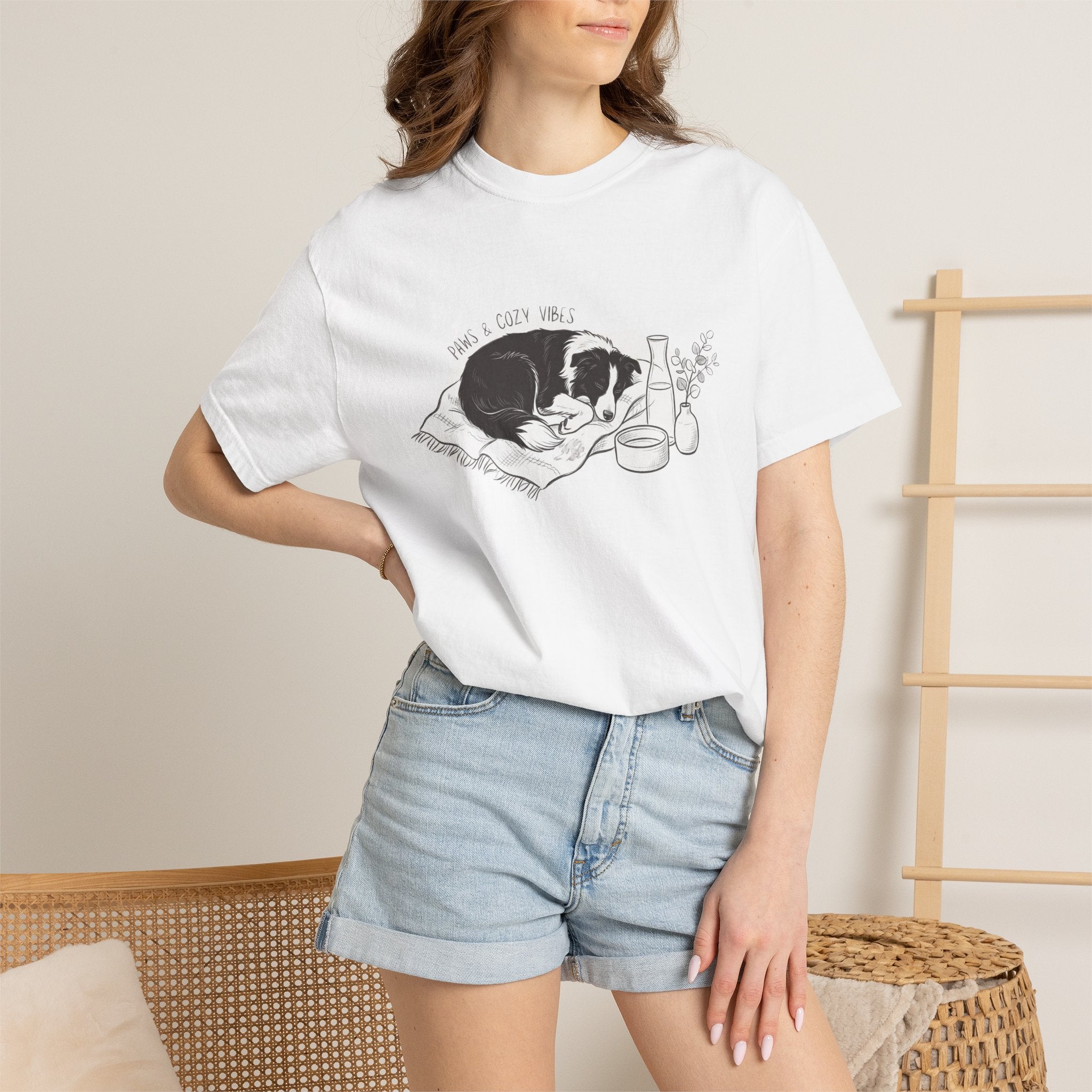 Cozy Dog Nap Illustration “Paws & Cozy Vibes” - Border Collie — view 6