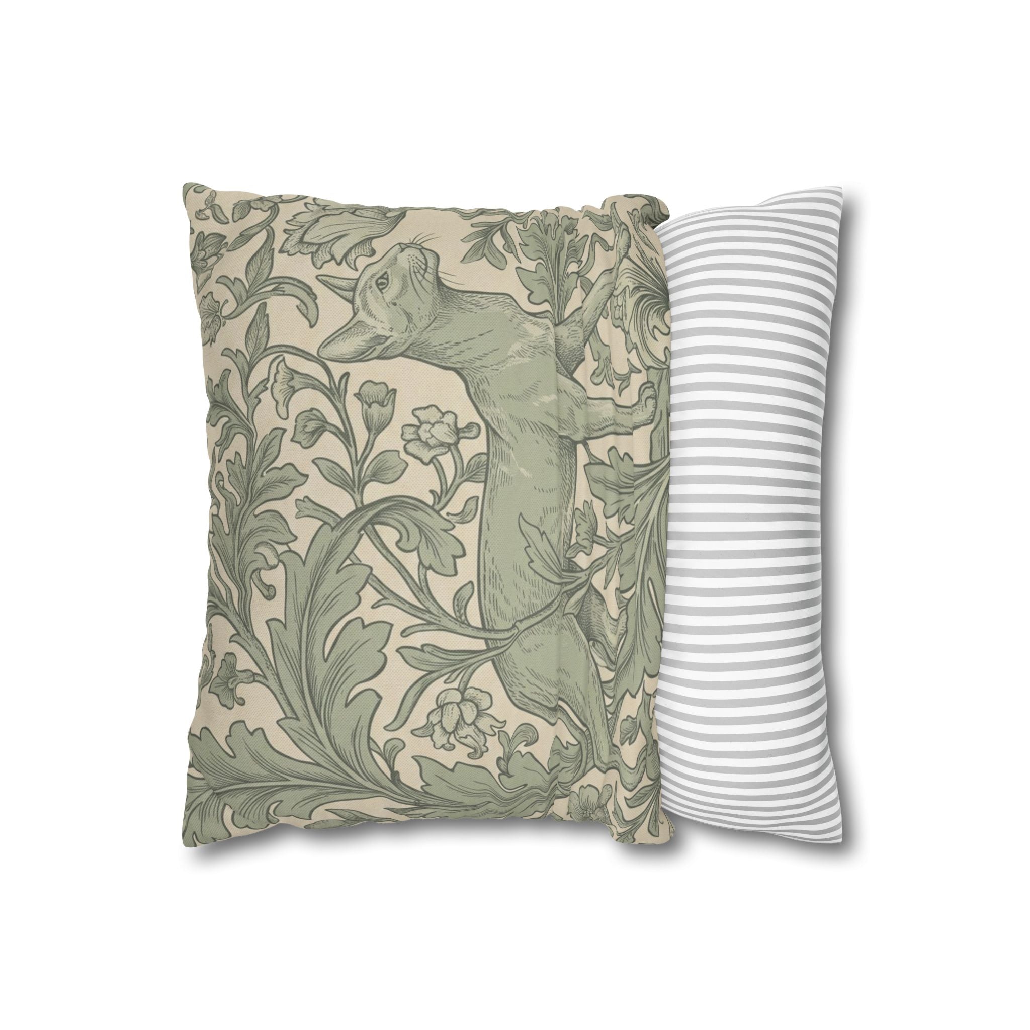 The Hidden Feline Pillowcase — Sage Botanical — view 8