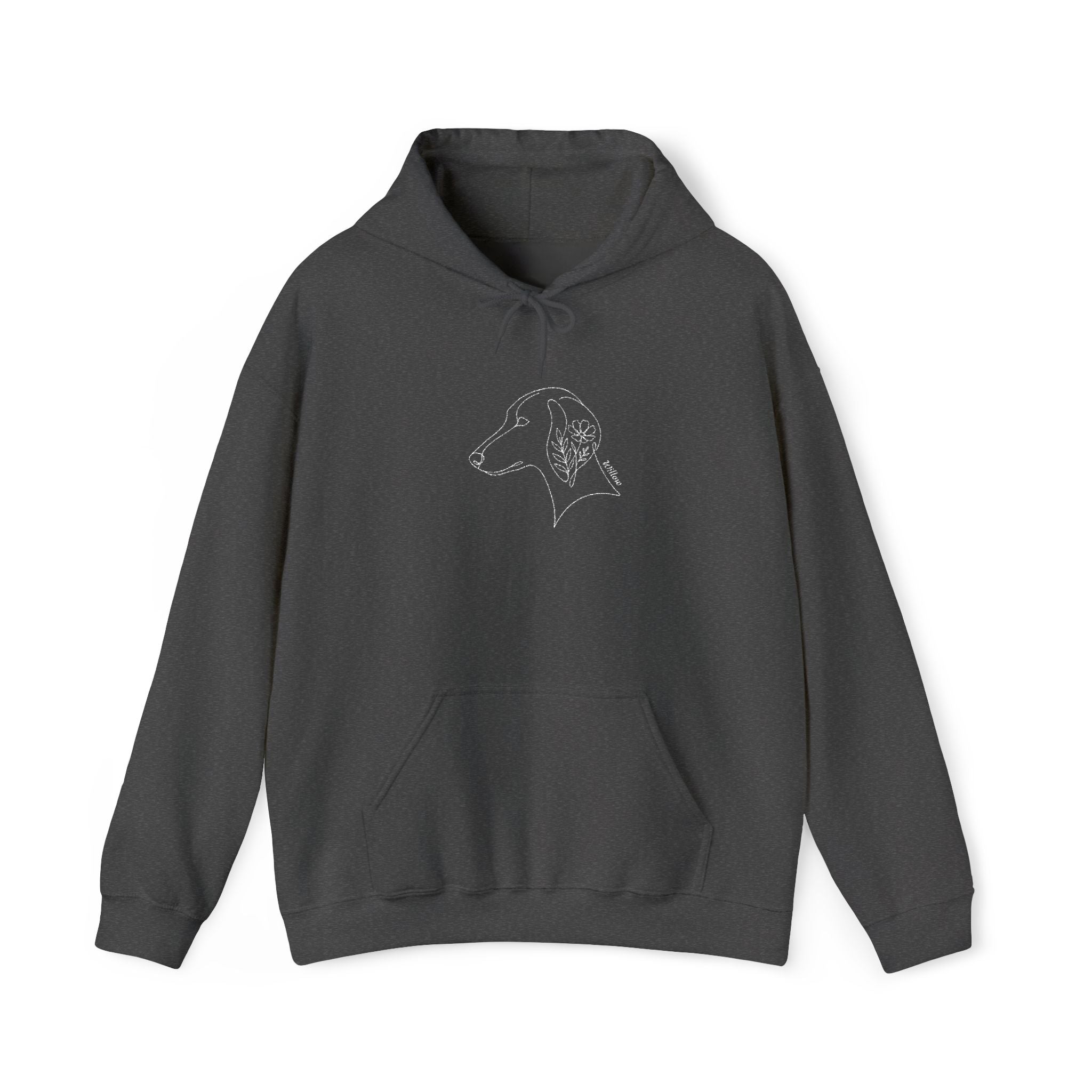 The Botanical Hound Hoodie — Line-Art Silhouette — view 8
