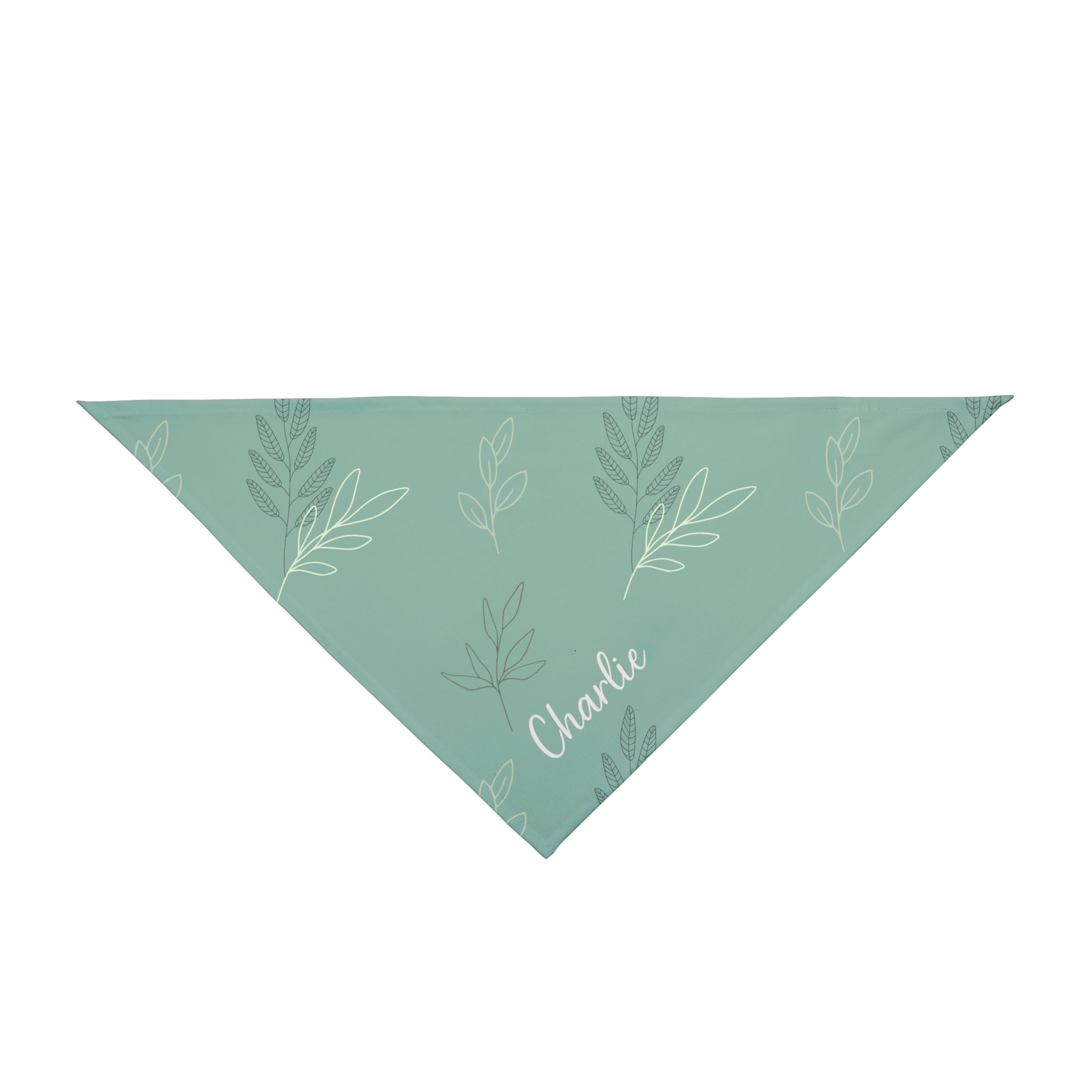 The Olive Branch Custom Name Sage Green Pet Bandana | Earthy Botanical Olive Branch Scarf | Quiet Luxury Neutral Dog Accessories — Aspen Paws