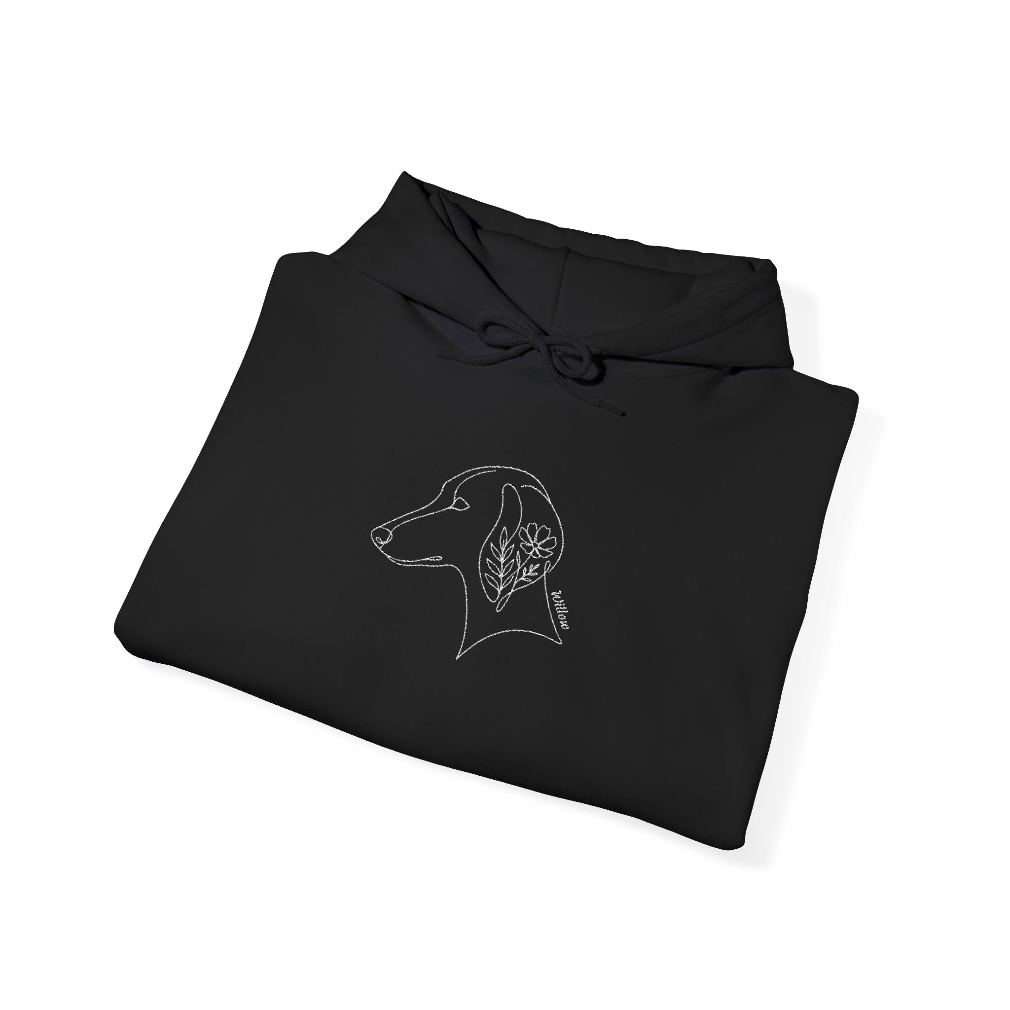 The Botanical Hound Hoodie — Line-Art Silhouette — view 15