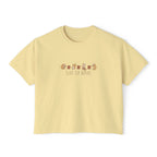 Sleep Sip Repeat Coffee Dog Shirt | Minimalist Boxy Cropped Tee in Ivory | Cozy Hygge Dog Lover Apparel | Quiet Luxury Pet Mom Gift