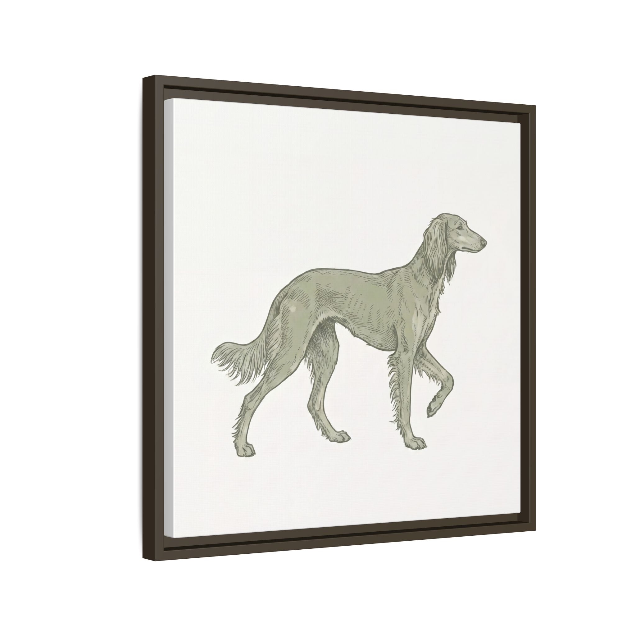 The Saluki Canvas — Framed Hound Print