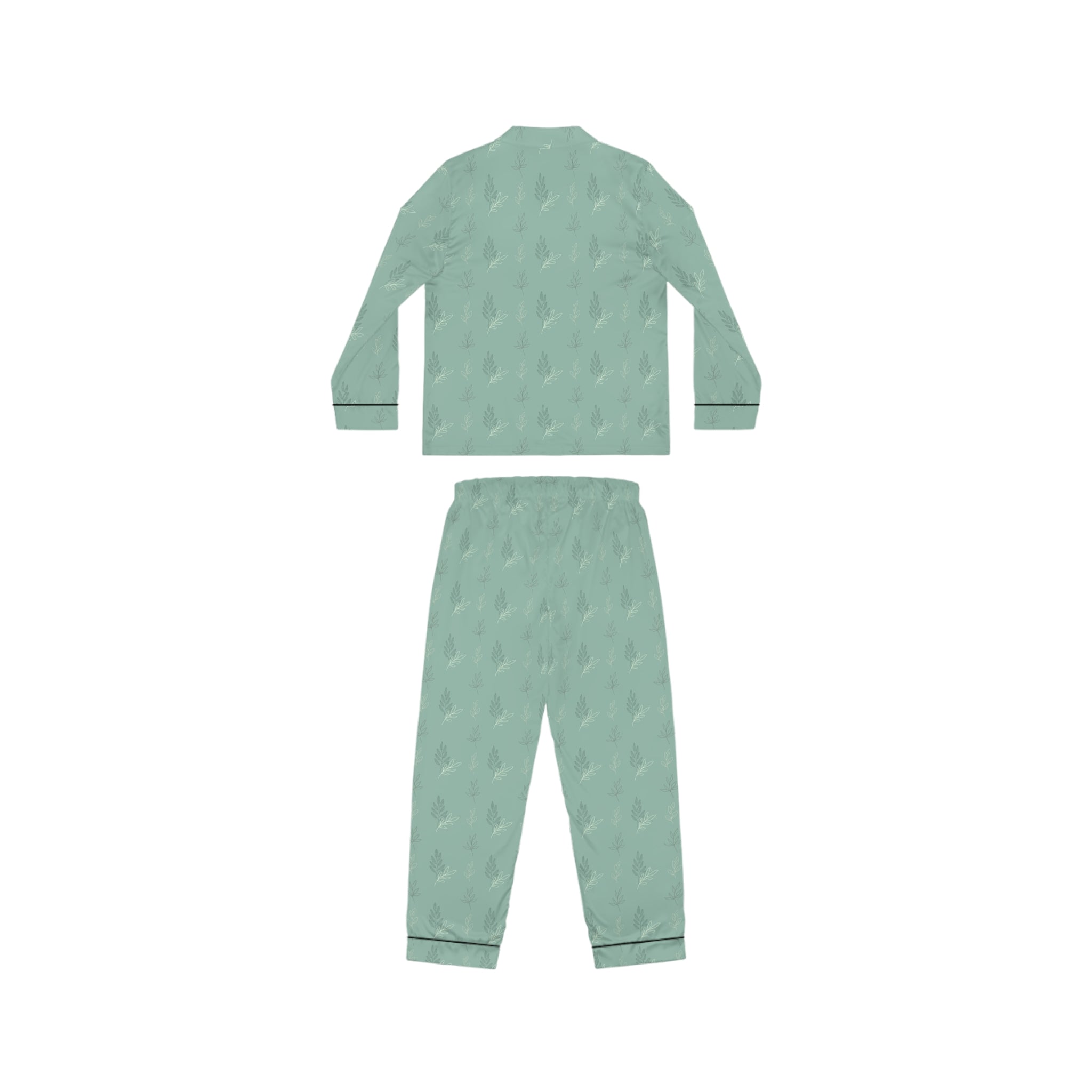 Sage Green Custom Name Lounge Set | Earthy Botanical Dog Mom Pajamas | Soft Personalized Pet Parent Sleepwear — view 2
