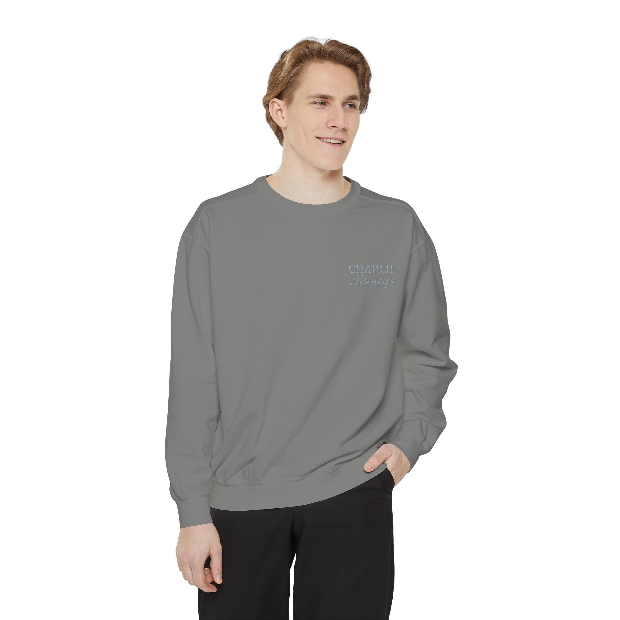 The Monogram Crewneck — Personalized Tonal Embroidery — view 6