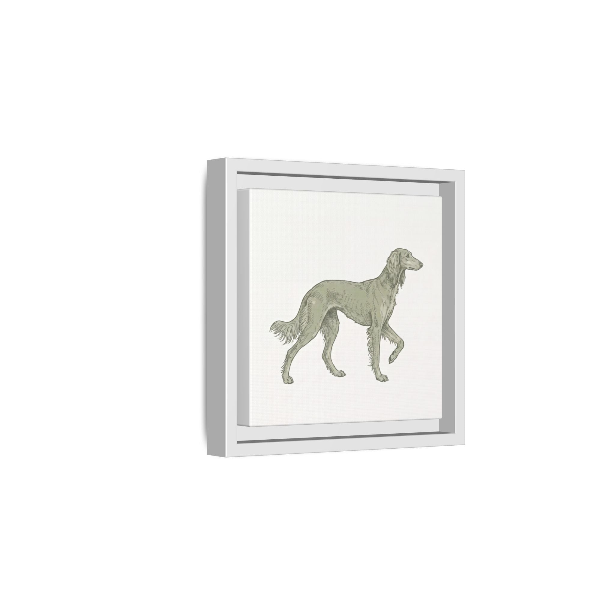 The Saluki Canvas — Framed Hound Print