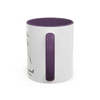 Custom Name Greyhound Portrait Illustration Accent Coffee Mug (11, 15oz) - Graceful Speed - Elegant, Swift, Gentle