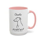 Custom Name Greyhound Portrait Illustration Accent Coffee Mug (11, 15oz) - Graceful Speed - Elegant, Swift, Gentle — view 36