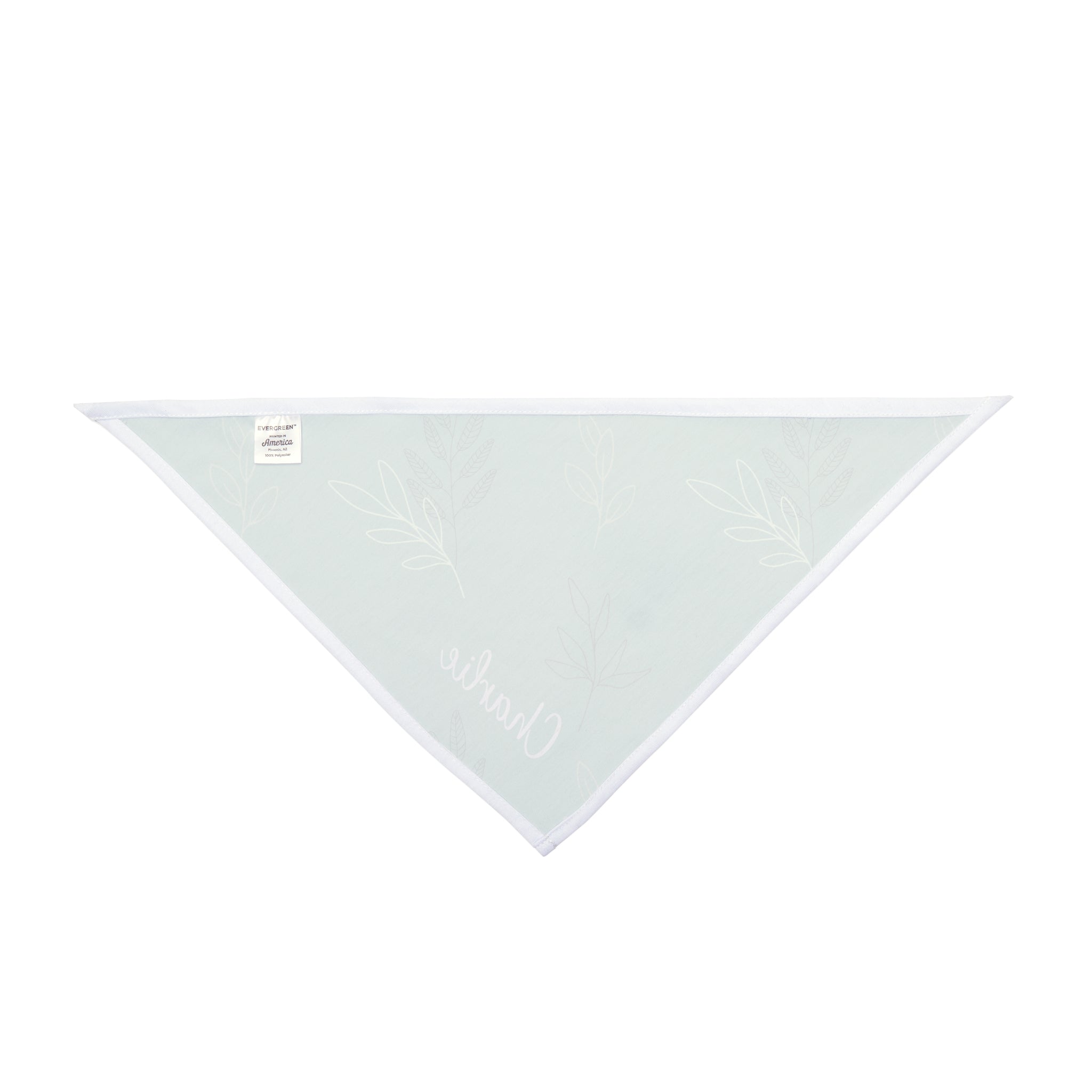 The Olive Branch Custom Name Sage Green Pet Bandana | Earthy Botanical Olive Branch Scarf | Quiet Luxury Neutral Dog Accessories — view 6