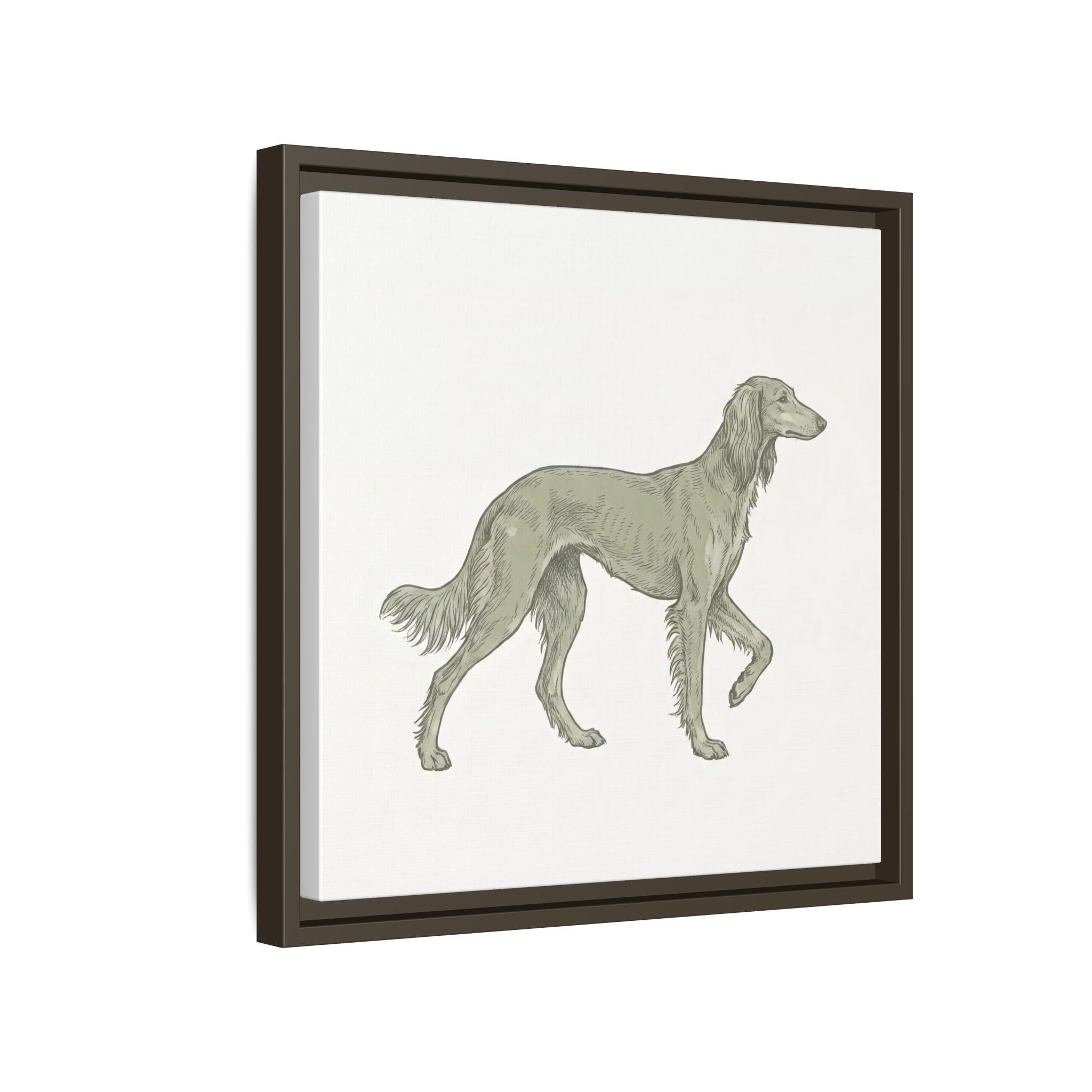 The Saluki Canvas — Framed Hound Print