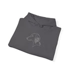 The Botanical Hound Hoodie — Line-Art Silhouette