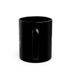 The Floral Poodle Mug — Custom Name, Black Ceramic — view 4