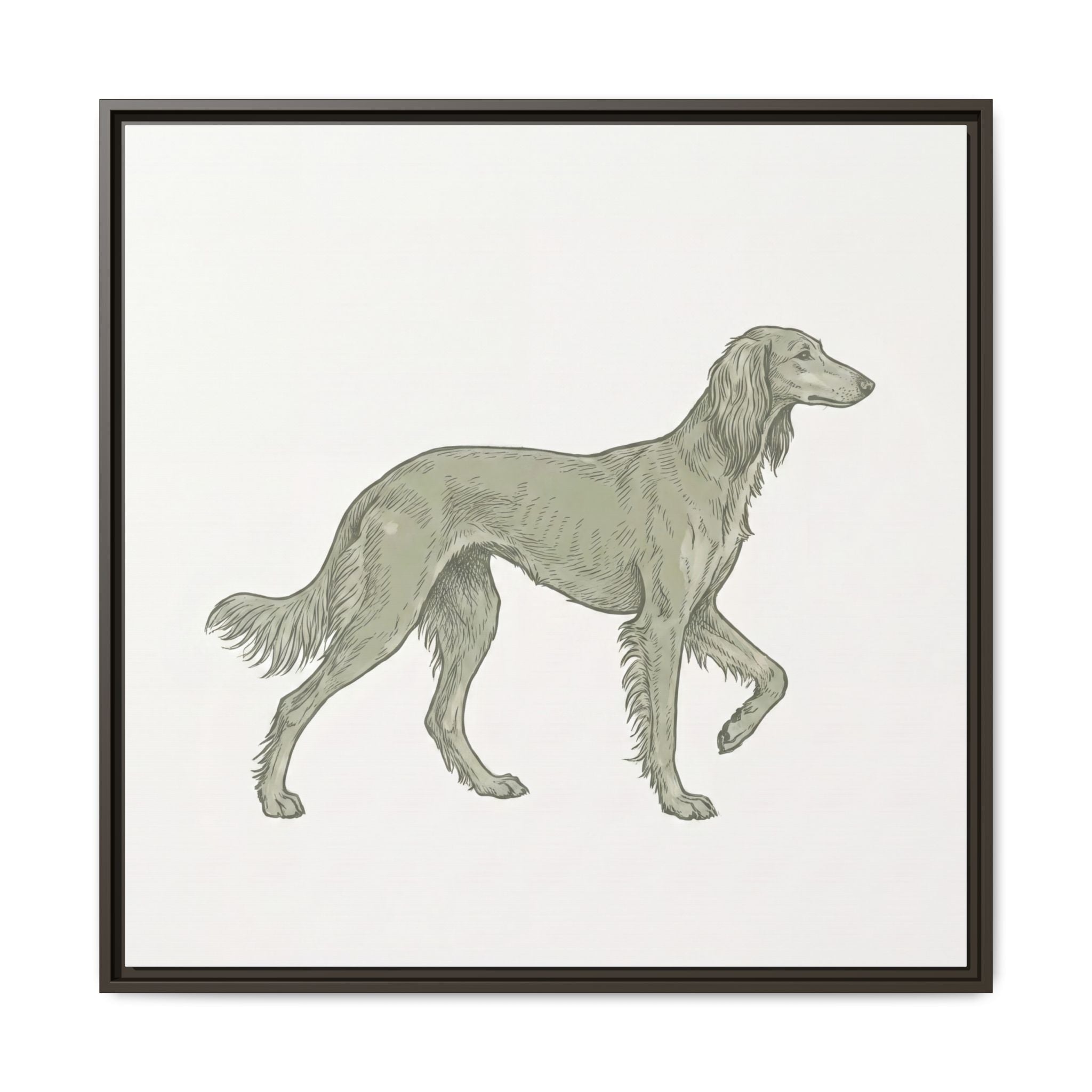 The Saluki Canvas — Framed Hound Print — view 9